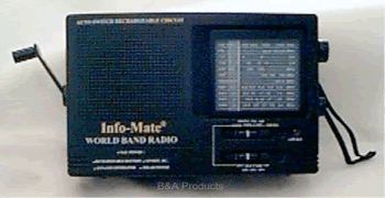 Info-Mate® World Band Dynamo & Solar Radio