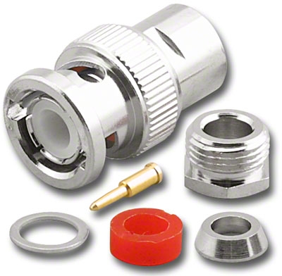 BNC Standard Clamp Plug with Solder Pins