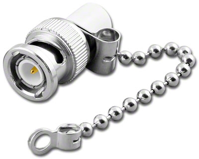 BNC-3063-2 BNC Plug Terminator 1% 93 ohm with Chain and White cap