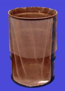 30 Gallon Round Bottom Flexible Liners - Fold-Back - 4 mil