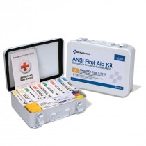 25 Person 16 Unit ANSI A First Aid Kit, Steel, Weatherproof