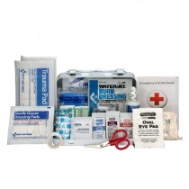 10 Person Bulk First Aid, Metal, Weatherproof Case, ANSI A, Type III