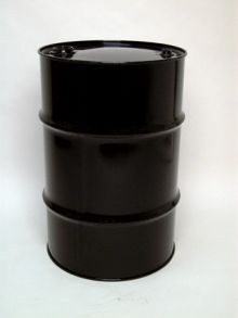 30 Gallon Tight-Head UN-Rated Steel Drum - Black - Rust Inhibitor Interior