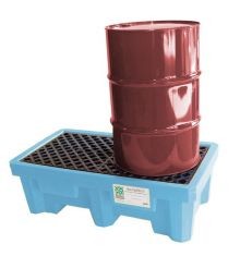 UltraTech Fluorinated Poly Spill Pallet - 2 Drum