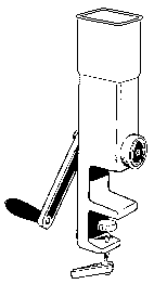 Hand operated grain mill