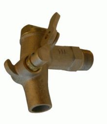 Self-Closing Brass Drum Faucet - 3/4 Inch NPT Inlet With Buna-N Seal