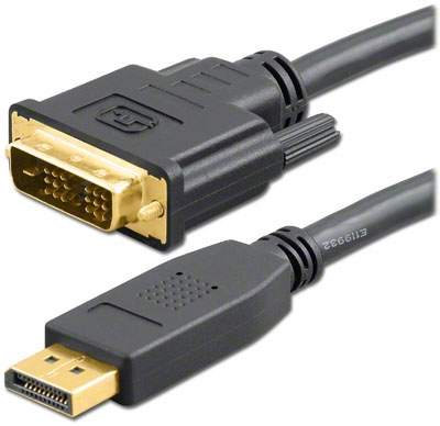 DisplayPort Male to DVI Male Cable -10 feet