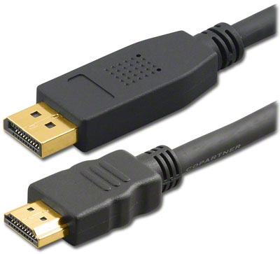 DisplayPort Male to HDMI Male Cable 10 feet