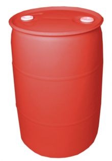 30 Gallon Closed-Head Plastic Drum - Red