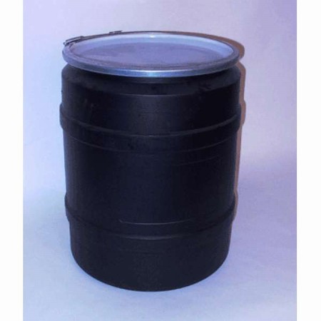20 Gallon Black Plastic Drum With Natural Plain Cover