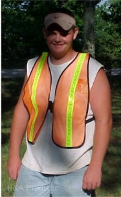 Safety Vest - Mesh with Refelctive Stripe