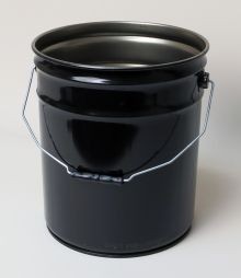 5 Gallon Open-Head Steel Pail - Black