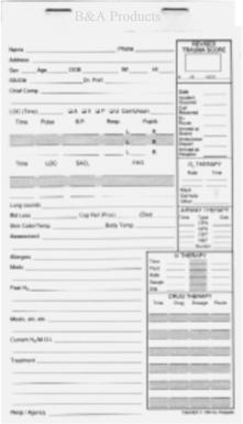 Advanced Life Support Patient Information Field Notes