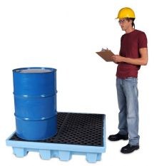 UltraTech Fluorinated Poly Spill Pallet - 4 Drum