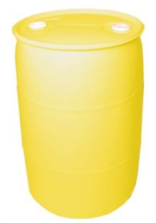 30 Gallon Closed-Head Plastic Drum - Yellow