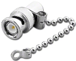 BNC-3063-2 BNC Plug Terminator 1% 93 ohm with Chain and White cap