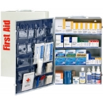 150 Person 4 Shelf First Aid Metal Cabinet, ANSI B+, Type I & II With Medication