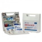 50 Person Bulk Plastic First Aid Kit With Dividers, ANSI A+, Type I & II