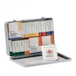 75 Person 36 Unit First Aid Kit, ANSI A+ Compliant With BBP (Blood Borne Pathogen) Pack, Weatherproof Steel Case, Type III