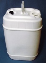20 Liter Rectangular Closed-Head Plastic Pail - With Vent and TE Screw Cap Opening - White
