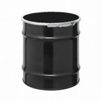 8 Gallon Steel Drum - UN-Rated Black With Quick-Lever Closure