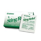 Safetec Sting Relief Wipe- Box of 10