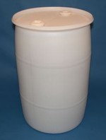 30 Gallon Closed-Head Plastic Drum - Natural