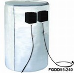 Full Coverage Insulated Steel Drum Heater - Dual Zone
