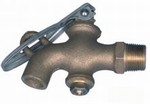Solid Brass Drum Faucet - 3/4 Inch NPT Inlet - Plain No Thread Outlet